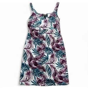 Tommy Bahama Sleeveless Sundress, XXS. Peacock Feathers Purple Turquoise White
